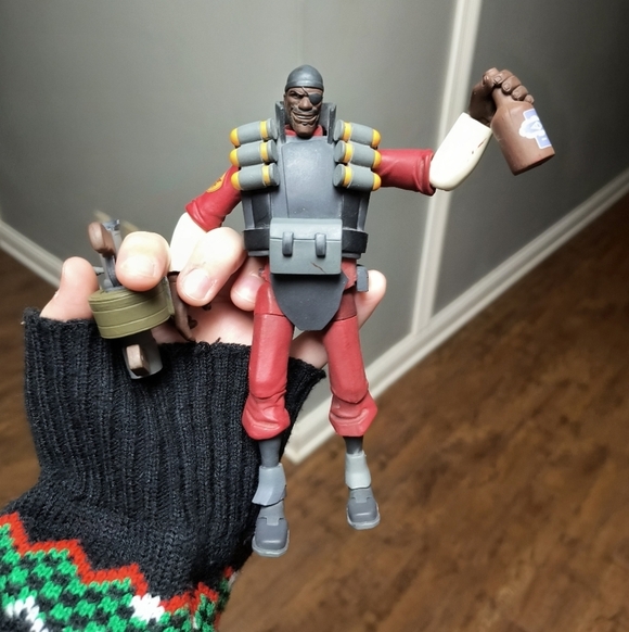 TF2 team fortress 2 demoman action video game figure men's toy red backpack